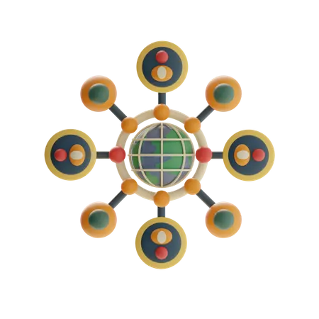 Global Business Network  3D Icon