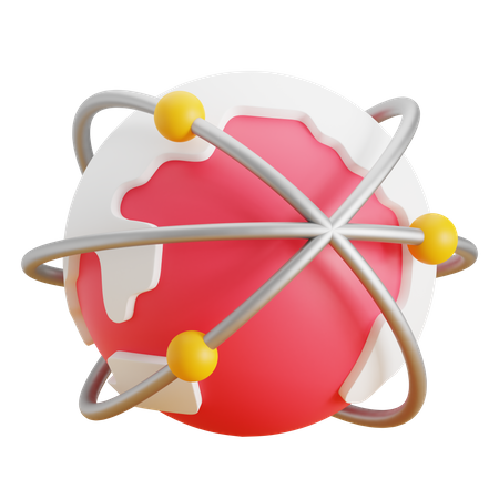 Global Business Network 3D Icon