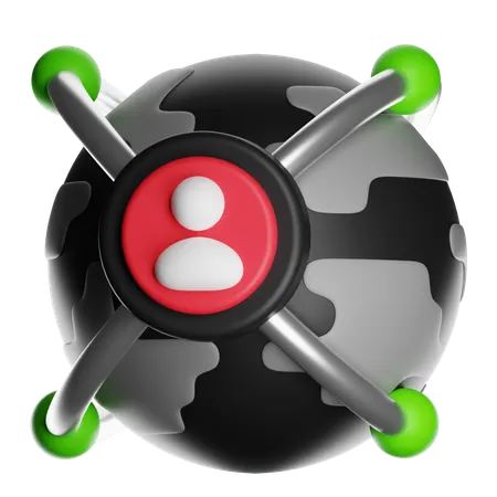 Global Business Networking  3D Icon