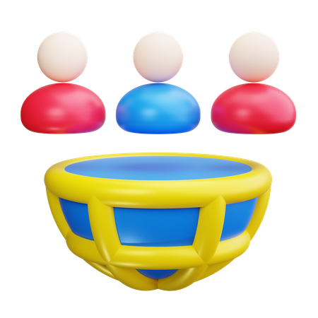 Global Business Team  3D Icon