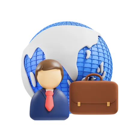 Global Businessman  3D Icon