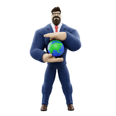 Global Businessman  3D Illustration