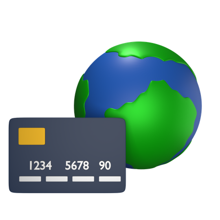 Global Card  3D Icon