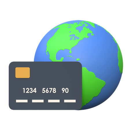 Global Card  3D Icon