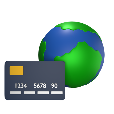 Global Card  3D Icon