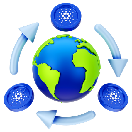 Global Cardano Exchange  3D Icon