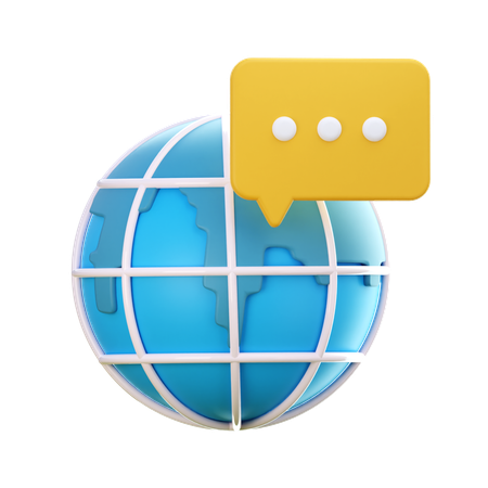 Global Chat  3D Icon