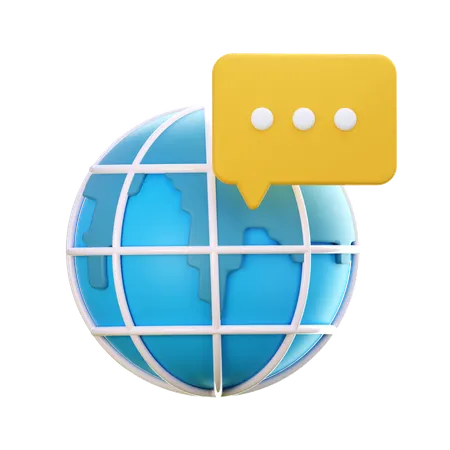 Global Chat  3D Icon