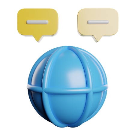 Global Chat  3D Icon