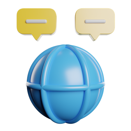 Global Chat  3D Icon
