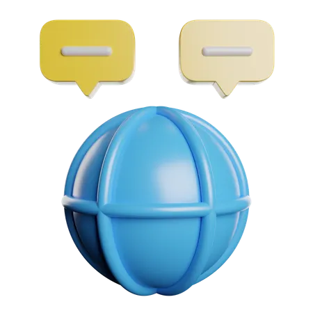 Global Chat  3D Icon