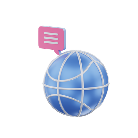 Global Chat  3D Icon