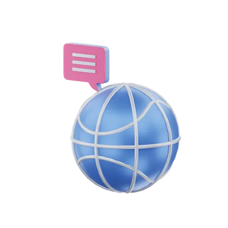 Global Chat  3D Icon