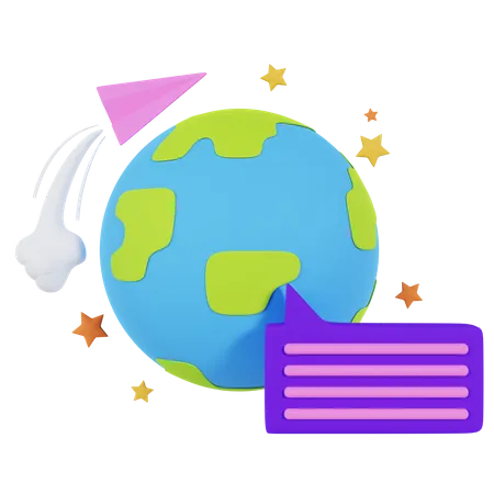 Global Chat  3D Icon