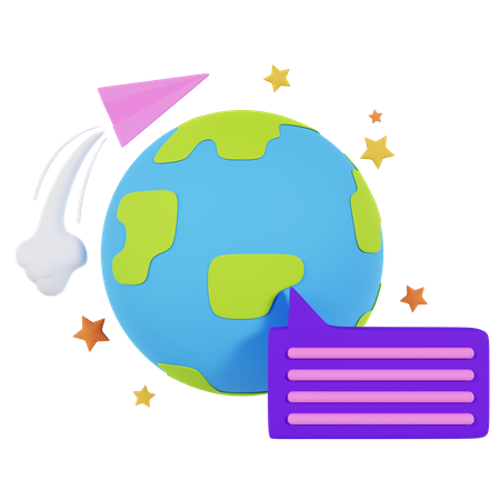 Globaler Chat  3D Icon