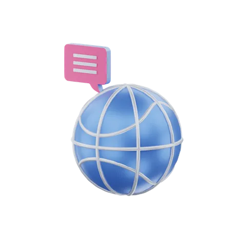 Global Chat 3D Icon