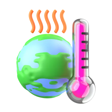 Global Climate Change  3D Icon