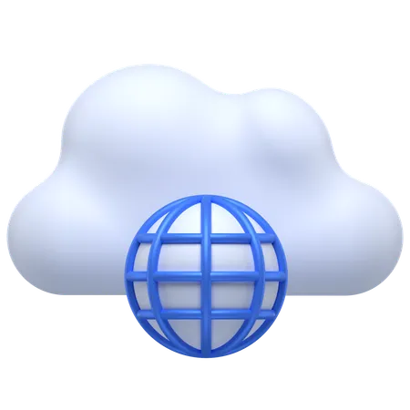 Global Cloud  3D Icon