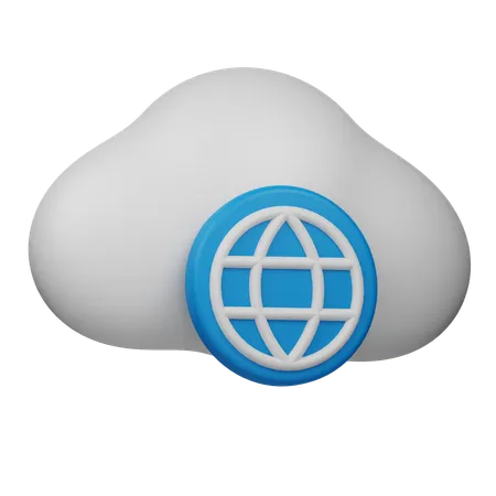 Global Cloud  3D Icon