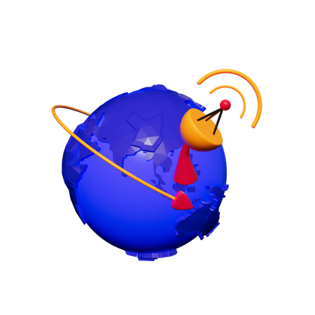 Global communication  3D Icon