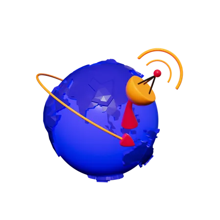 Global communication  3D Icon