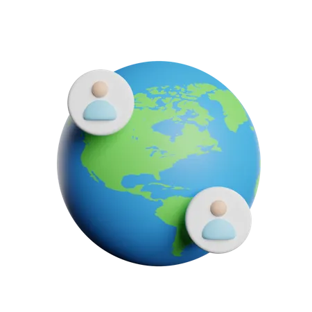 Global Communication  3D Icon