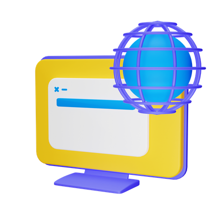 Global Computer  3D Icon