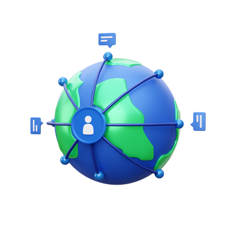 Global Connection  3D Icon