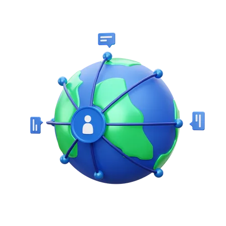 Global Connection  3D Icon