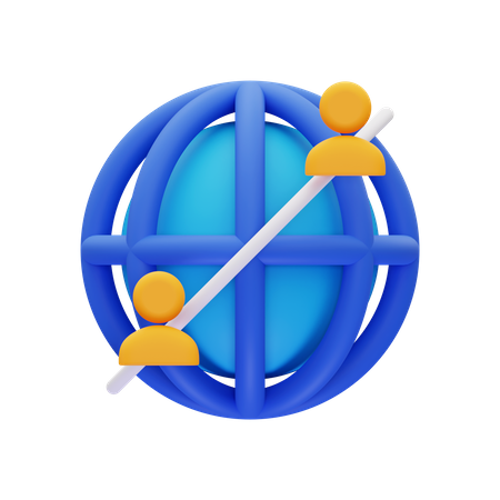 Global connection  3D Icon