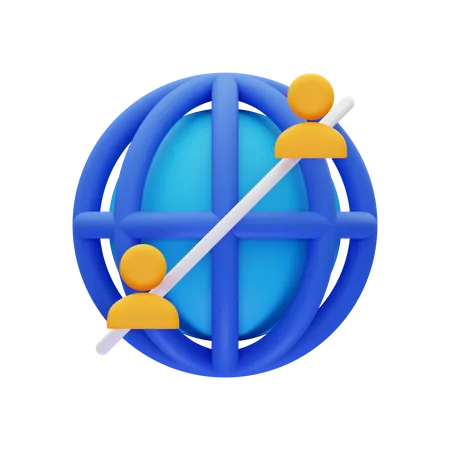 Global connection  3D Icon