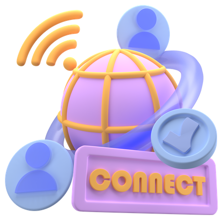 Global Connection  3D Icon