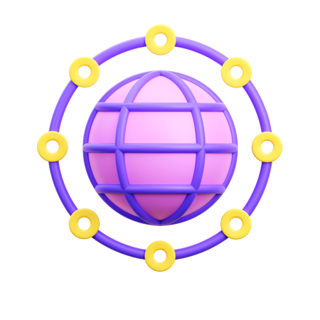 Global Connection  3D Icon