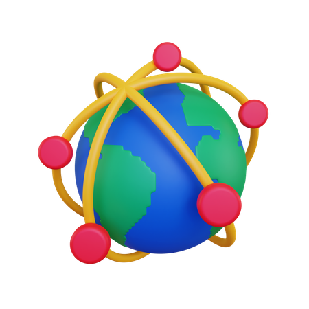 Global connection  3D Illustration