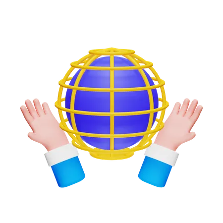 Global Connection 3D Icon
