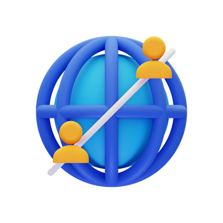 Global connection  3D Icon