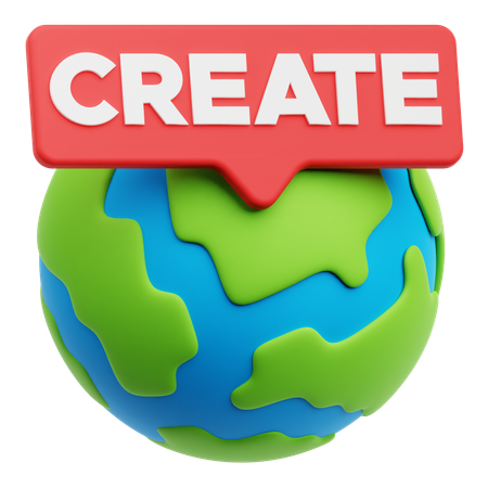Global Create  3D Icon