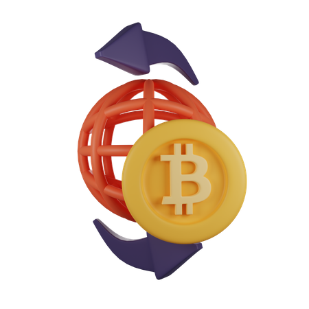 Global Cryptocurrency Exchange  3D Icon