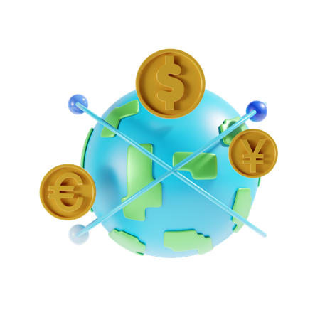 Global Currencies  3D Icon