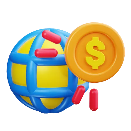 国際通貨  3D Icon