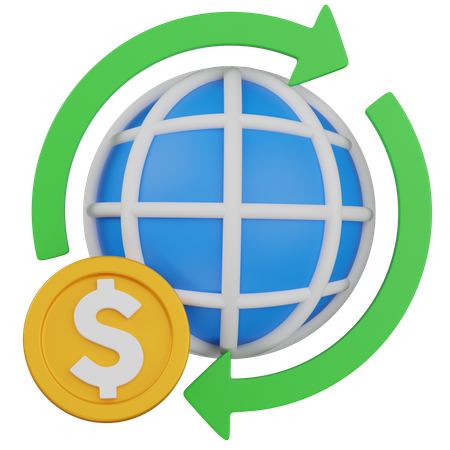 国際通貨  3D Icon