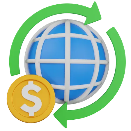 国際通貨  3D Icon