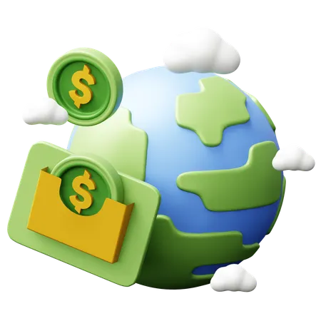 Global Currency  3D Icon