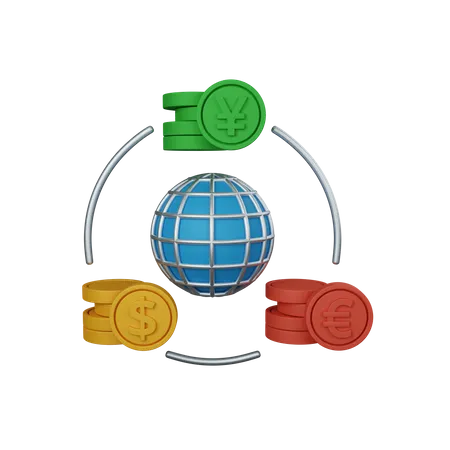 Global Currency  3D Icon