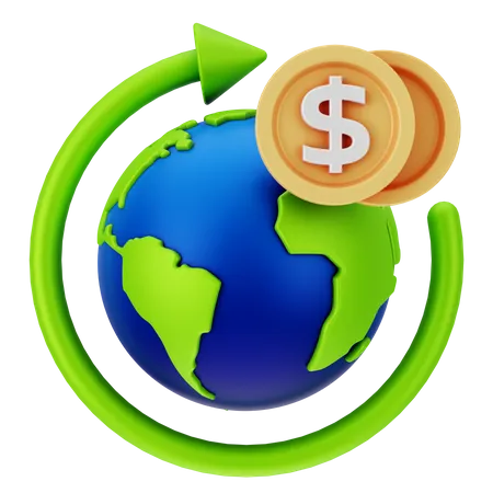 Global Currency  3D Icon