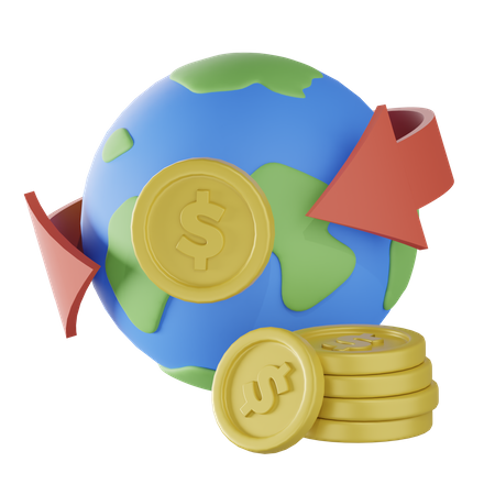 Global Currency  3D Icon