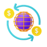 global currency 3d logos