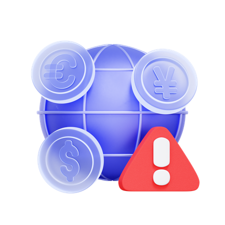 Global Currency Crisis  3D Icon