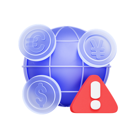 Global Currency Crisis  3D Icon