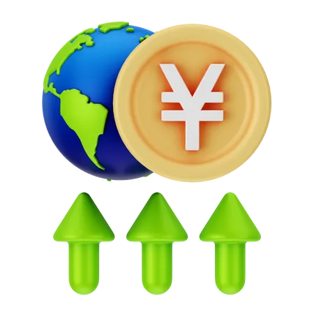 Global Currency Growth  3D Icon